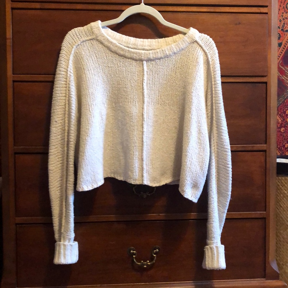 White cropped Urban Outfitters sweater